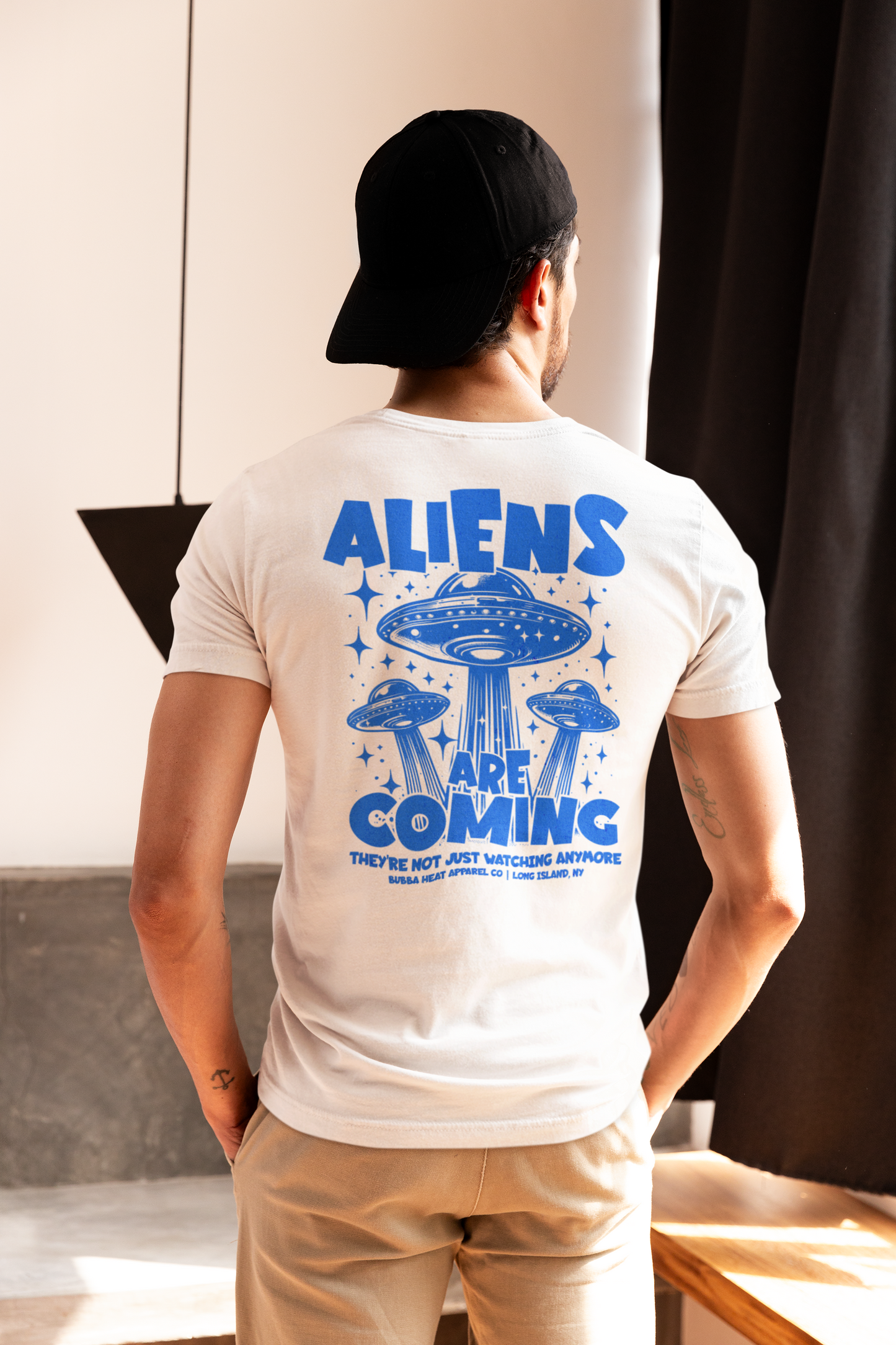 Aliens Are Coming White Premium Athletic Fit