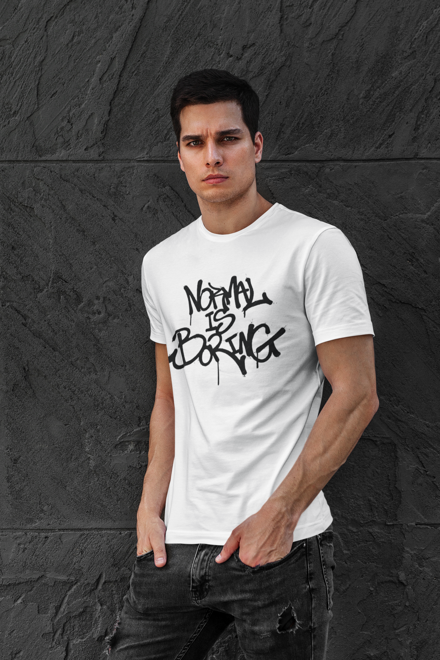 Normal Is Boring - Men's Crew Neck