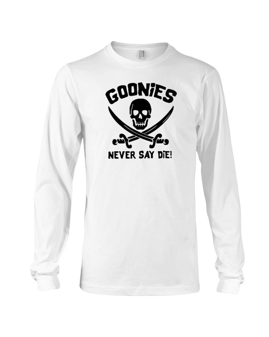 Goonies Never Say Die - Men's Long Sleeve T-Shirt White/Black