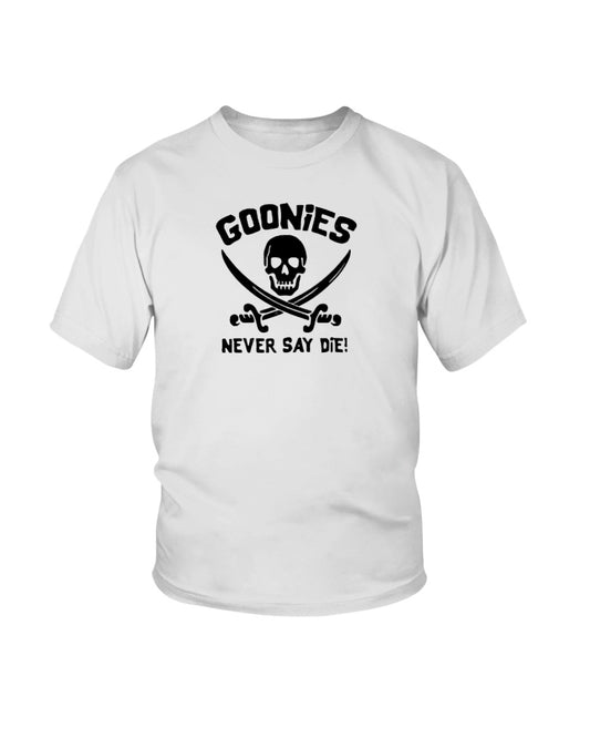 Goonies Never Say Die - Youth Ultra Cotton Tee White/Black