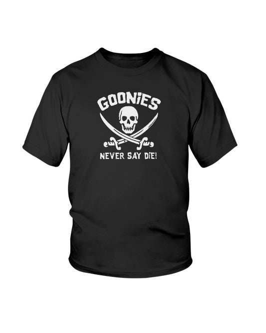 Goonies Never Say Die - Youth Ultra Cotton Tee Black/White