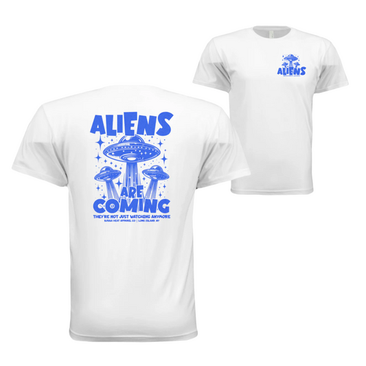 Aliens Are Coming Blue Premium Athletic Fit
