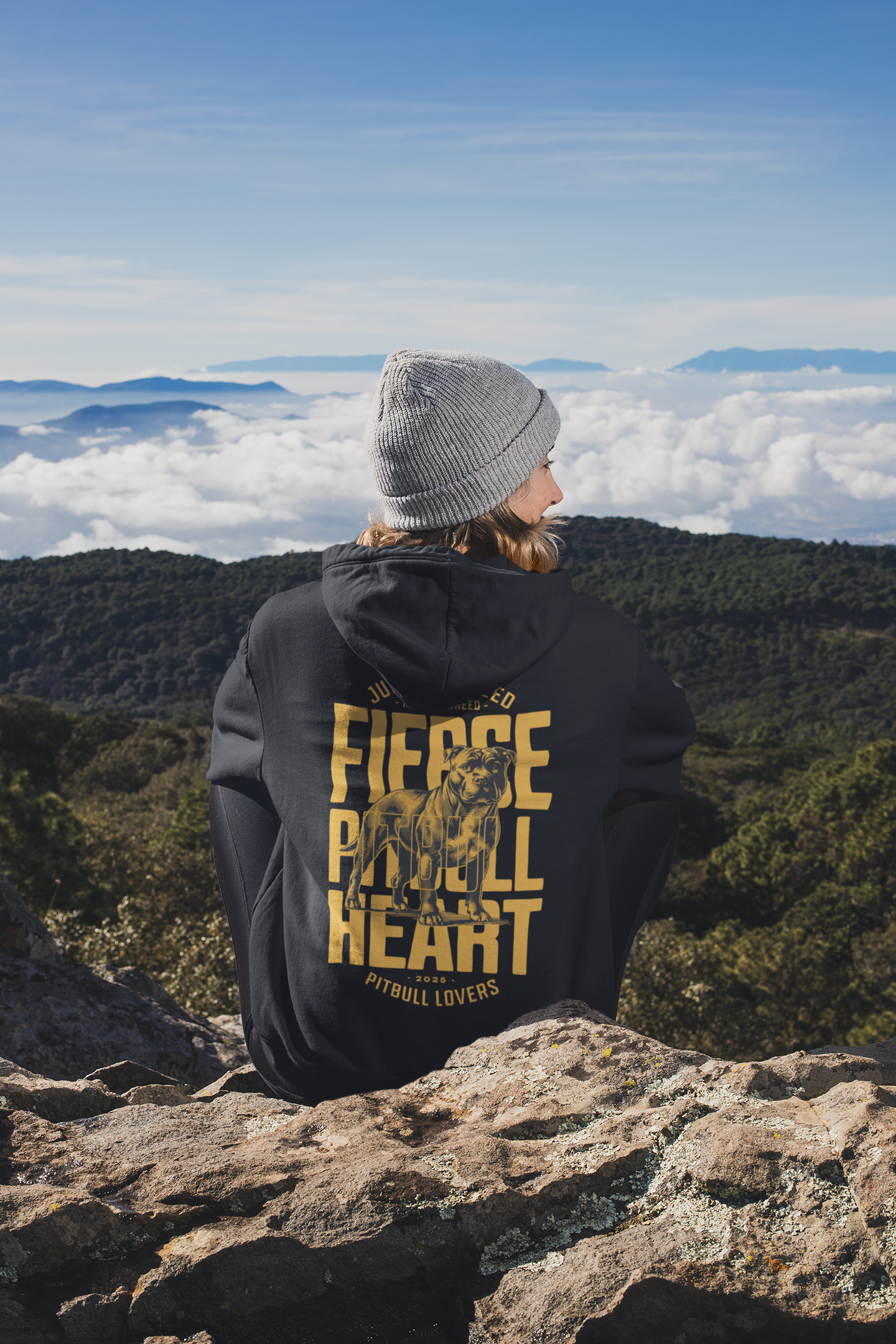 Fierce Pitbull Heart - Men's Hoodie