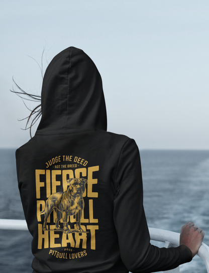 Fierce Pitbull Heart - Men's Hoodie