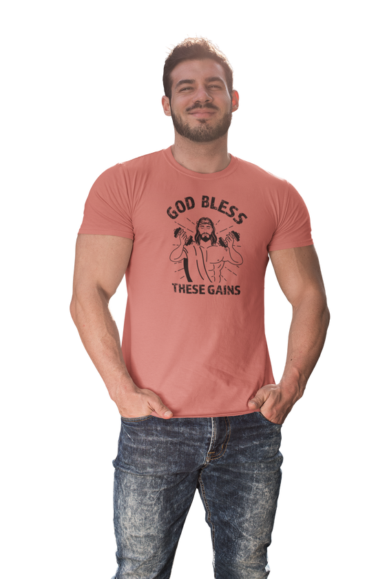 God Bless These Gains - Men's Crew Neck
